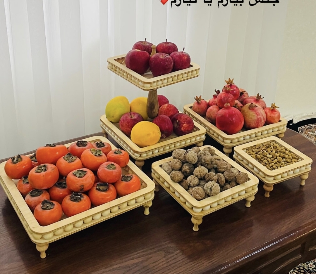 سرویس پذیرایی قابل شستشو  مهره دار پایه خراطی5تکه